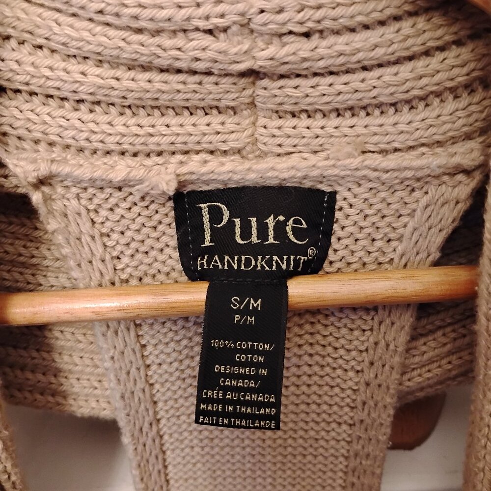 EUC Pure Handknit 100% Cotton Sleeveless Cardigan - Picture 2 of 5